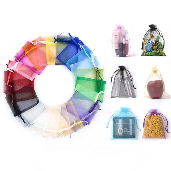 Organza Drawstring Pouch Jewelry Gift Bag Custom-Softpouches